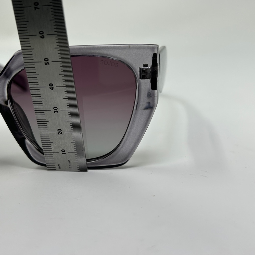 Sojos Gray Retro Polarized Oversized Sunglasses W… - image 6